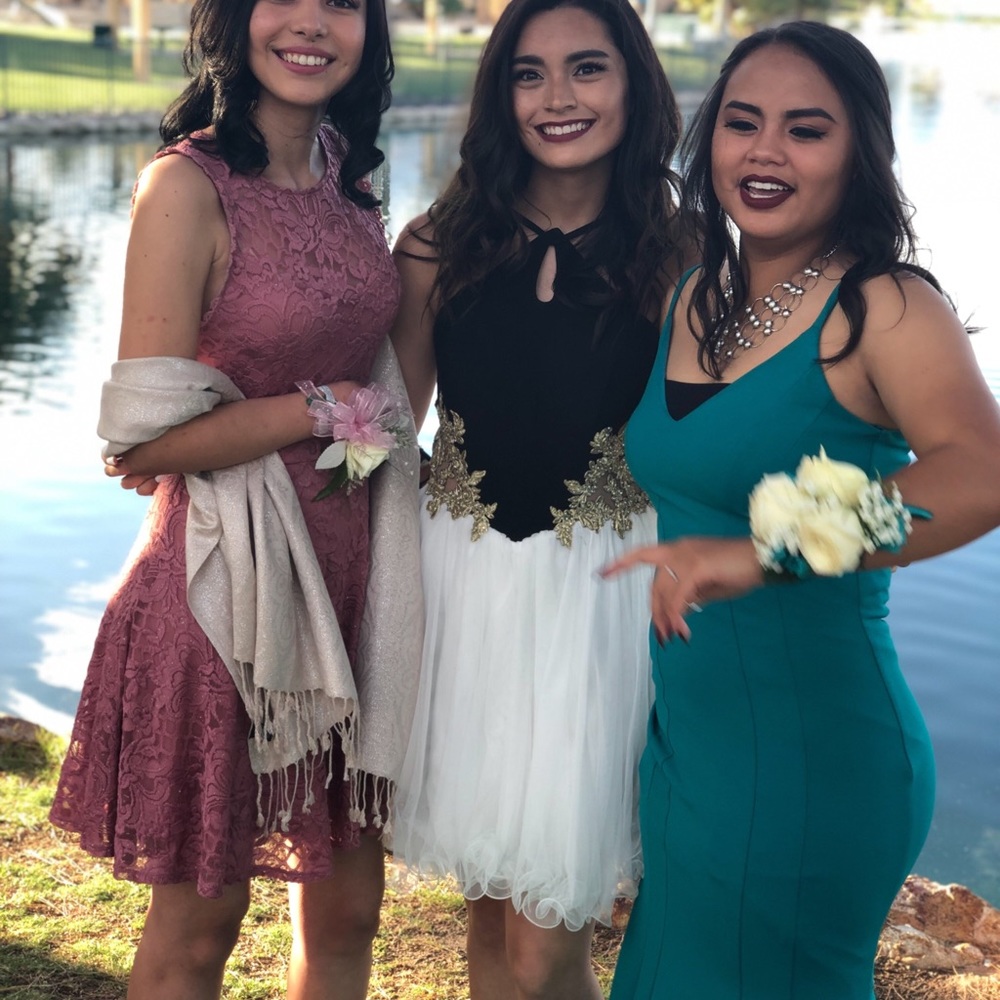 Short Black and White Prom Dress